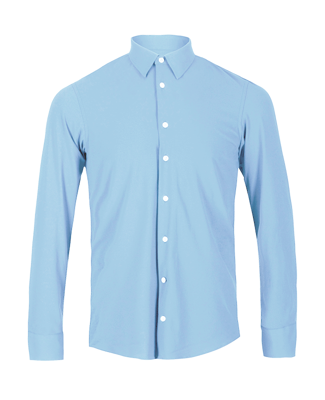 Seagale Active Stretch Shirt Light Blue – Wool // Black